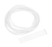 sourcing map Flexible PVC Tubing, 1.5mm ID x 2mm OD - 6.6 Feet Long Clear Vinyl Water Pipe, Lightweight Plastic Hose Water Pipe with Zip Ties for Aquaponics, Air Hose, Irrigation