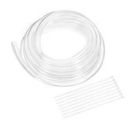 sourcing map Flexible PVC Tubing, 10mm ID x 13mm OD - 13.1 Feet Long Clear Vinyl Water Pipe, Lightweight Plastic Hose Water Pipe with Zip Ties for Aquaponics, Air Hose, Irrigation