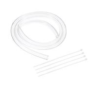 sourcing map Flexible PVC Tubing, 19mm ID x 24mm OD - 6.6 Feet Long Clear Vinyl Water Pipe, Lightweight Plastic Hose Water Pipe with Zip Ties for Aquaponics, Air Hose, Irrigation