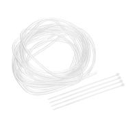 sourcing map Flexible PVC Tubing, 1mm ID x 1.6mm OD - 6.6 Feet Long Clear Vinyl Water Pipe, Lightweight Plastic Hose Water Pipe with Zip Ties for Aquaponics, Air Hose, Irrigation