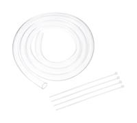 sourcing map Flexible PVC Tubing, 20mm ID x 25mm OD - 6.6 Feet Long Clear Vinyl Water Pipe, Lightweight Plastic Hose Water Pipe with Zip Ties for Aquaponics, Air Hose, Irrigation