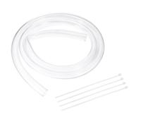 sourcing map Flexible PVC Tubing, 23mm ID x 29mm OD - 6.6 Feet Long Clear Vinyl Water Pipe, Lightweight Plastic Hose Water Pipe with Zip Ties for Aquaponics, Air Hose, Irrigation