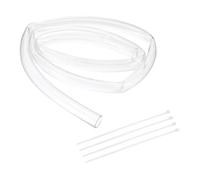 sourcing map Flexible PVC Tubing, 27mm ID x 33mm OD - 6.6 Feet Long Clear Vinyl Water Pipe, Lightweight Plastic Hose Water Pipe with Zip Ties for Aquaponics, Air Hose, Irrigation
