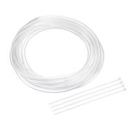 sourcing map Flexible PVC Tubing, 2mm ID x 3mm OD - 6.6 Feet Long Clear Vinyl Water Pipe, Lightweight Plastic Hose Water Pipe with Zip Ties for Aquaponics, Air Hose, Irrigation
