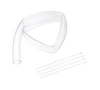 sourcing map Flexible PVC Tubing, 32mm ID x 38mm OD - 3.3 Feet Long Clear Vinyl Water Pipe, Lightweight Plastic Hose Water Pipe with Zip Ties for Aquaponics, Air Hose, Irrigation