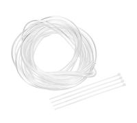 sourcing map Flexible PVC Tubing, 3mm ID x 5mm OD - 6.6 Feet Long Clear Vinyl Water Pipe, Lightweight Plastic Hose Water Pipe with Zip Ties for Aquaponics, Air Hose, Irrigation