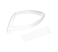 sourcing map Flexible PVC Tubing, 45mm ID x 53mm OD - 3.3 Feet Long Clear Vinyl Water Pipe, Lightweight Plastic Hose Water Pipe with Zip Ties for Aquaponics, Air Hose, Irrigation