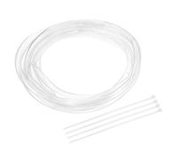 sourcing map Flexible PVC Tubing, 5mm ID x 6mm OD - 6.6 Feet Long Clear Vinyl Water Pipe, Lightweight Plastic Hose Water Pipe with Zip Ties for Aquaponics, Air Hose, Irrigation