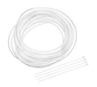 sourcing map Flexible PVC Tubing, 6mm ID x 8mm OD - 6.6 Feet Long Clear Vinyl Water Pipe, Lightweight Plastic Hose Water Pipe with Zip Ties for Aquaponics, Air Hose, Irrigation