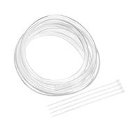 sourcing map Flexible PVC Tubing, 7mm ID x 9mm OD - 6.6 Feet Long Clear Vinyl Water Pipe, Lightweight Plastic Hose Water Pipe with Zip Ties for Aquaponics, Air Hose, Irrigation