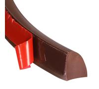 sourcing map Flexible Quarter Round Molding Wall Trim 0.7" x 0.86" x 155" Single Peel and Stick Bendable Rubber Edge Moulded Trim Strip for Corner Ceiling Floor Bathroom Countertop, Coffee