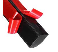 sourcing map Flexible Quarter Round Molding Wall Trim 0.7" x 0.86" x 39" Double Peel and Stick Bendable Rubber Edge Moulded Trim Strip for Corner Ceiling Floor Bathroom Countertop, Black