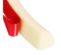 sourcing map Flexible Quarter Round Molding Wall Trim 0.7" x 0.86" x 39" Single Peel and Stick Bendable Rubber Edge Moulded Trim Strip for Corner Ceiling Floor Bathroom Countertop, Brown