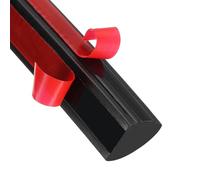 sourcing map Flexible Quarter Round Molding Wall Trim 1/2" x 1/2" x 158" Double Peel and Stick Bendable Rubber Edge Moulded Trim Strip for Corner Ceiling Floor Bathroom Countertop, Black
