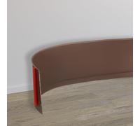 sourcing map Flexible Vinyl Baseboard Molding Trim, 10cm x 100cm/4 Inch x 3 Feet Self-Adhesive Peel and Stick Molding Trim for Walls Floor, Brown