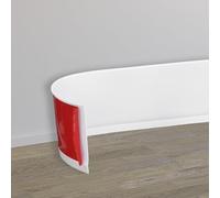 sourcing map Flexible Vinyl Baseboard Molding Trim, 10cm x 100cm/4 Inch x 3 Feet Self-Adhesive Peel and Stick Molding Trim for Walls Floor, White
