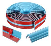 sourcing map Flexible Wall Corner Protector 1.6" 16FT Self Adhesive Wall Corner Guard Edge Protector Thickened PVC Peel and Stick Wall Trim for Ceiling Countertop Stair Corner, Sky Blue