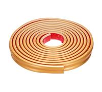 sourcing map Flexible Wall Molding Trim, Self Adhesive Peel and Stick Panel Moulding Trim for Mirror Frame Wall Corner, 3.2cmx5m, Gold