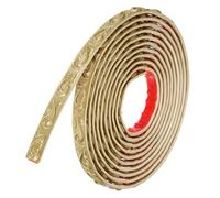 Sourcing Map Flexible Wall Trim Molding - 16.4Ft x 0.79Inch Self Adhesive Peel and Stick Molding Wallpaper Mirror Frame Border Trim for Cabinet Mirror Frame, Wave Champagne Gold