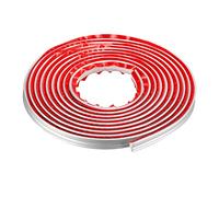 sourcing map Flexible Wall Trim Molding Trim, 1/2 In x 10 Ft Wall Edging Strip Self Adhesive Caulk Tape Sealant Strip for Tile Edge, Cabinet Edge, Baseboard, Mirror Frame, Silver