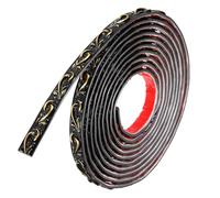 sourcing map Flexible Wall Trim Molding Trim, 16.4Ft x 0.79Inch Self Adhesive Peel and Stick Molding Wallpaper Mirror Frame Border Trim for Cabinet Mirror Frame, Wave Black Gold