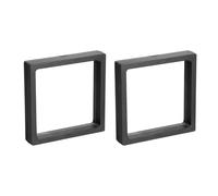 sourcing map Floating Frame Display Holder Stand 3D Jewelry Display Box 4.33 x 4.33 x 0.79 Inch Black for Ring Necklace Bracelet Earring Pack of 2
