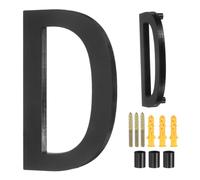 sourcing map Floating House Letters, 5 Inch Acrylic Modern Address Letter for Outside with Nails Kit for Home Street Office Mailbox Sign(Letter D, Black)