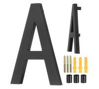 sourcing map Floating House Letters, 5 Inch Acrylic Modern Address Letter for Outside with Nails Kit for Home Street Office Mailbox Sign(Letter A, Black)