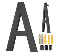 sourcing map Floating House Letters, 6 Inch Acrylic Modern Address Letter for Outside with Nails Kit for Home Street Office Mailbox Sign(Letter A, Black)