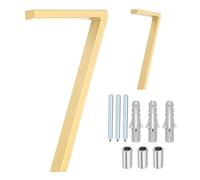 sourcing map Floating House Numbers, 5 Inch Solid Zinc Alloy Modern Address Number for Outside with Nails Kit for Home Street Office Mailbox Sign(Number 7, Gold)