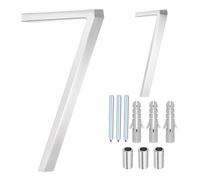 sourcing map Floating House Numbers, 5 Inch Solid Zinc Alloy Modern Address Number for Outside with Nails Kit for Home Street Office Mailbox Sign(Number 7, Silver)