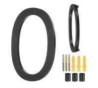 sourcing map Floating House Numbers, 6 Inch Acrylic Modern Address Number for Outside with Nails Kit for Home Street Office Mailbox Sign(Number 0, Black)