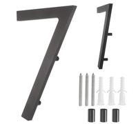 sourcing map Floating House Numbers, 6 Inch Solid Aluminum Modern Address Number for Outside with Nails Kit for Home Street Office Mailbox Sign(Number 7, Black)