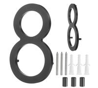 sourcing map Floating House Numbers, 7 Inch Solid Aluminum Modern Address Number for Outside with Nails Kit for Home Street Office Mailbox Sign(Number 8, Black)
