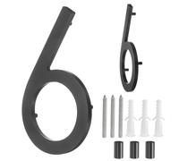 sourcing map Floating House Numbers, 8 Inch Solid Aluminum Modern Address Number for Outside with Nails Kit for Home Street Office Mailbox Sign(Number 6, Black)
