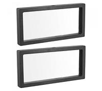 sourcing map Floating Thin Film Display Box, ABS Frame Display Case Holder 23cm x 11cm x 2cm Black for Ring Necklace Bracelet Earring Pack of 2