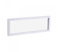 sourcing map Floating Thin Film Display Box, ABS Frame Display Case Holder 30cm x 11cm x 2cm White for Ring Necklace Bracelet Earring Pack of 1