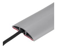 sourcing map Floor Cord Cover 10ft, Extension Cord Hider for Floor Cable Management Wire Covers Protector Prevent Cable Trips 0.47" W x 0.24" H, Grey