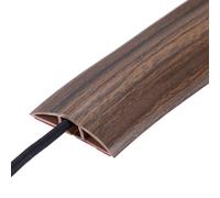 sourcing map Floor Cord Cover 4ft, Extension Cord Hider for Floor Cable Management Wire Covers Protector Prevent Cable Trips 0.47" W x 0.24" H, Mist Brown