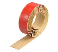 sourcing map Floor Edging Trim Strip Self Adhesive, 2" Floor Edging Trim Strip Carpet Edging Strip for Laminate Doorway Width Less Than 1 Inch Oak Color 9.84Ft
