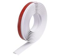 sourcing map Floor Edging Trim Strip Self Adhesive, PVC, White, 118" x 1.2" x 0.3", Carpet to Tile Transition, Doorway Edge Protection
