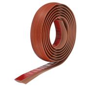 sourcing map Floor Transition Strip 1.2" 6.56ft Self Adhesive PVC Carpet to Tile Transition Edging Trim Peel and Stick Cover Strip for Uneven Floors Height 3mm, Brown Wood Grain