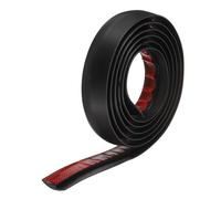 sourcing map Floor Transition Strip 1.2" 6.56ft Self Adhesive PVC Carpet to Tile Transition Edging Trim Peel and Stick Cover Strip for Uneven Floors Height 3mm, Black