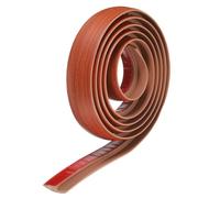 sourcing map Floor Transition Strip 1.4" 6.56ft Self Adhesive PVC Carpet to Tile Transition Edging Trim Peel and Stick Cover Strip for Uneven Floors Height 5mm, Brown Wood Grain