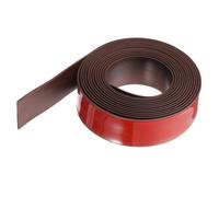 sourcing map Floor Transition Strip 2" 16.5ft (5m) Self-Adhesive Laminate Floor Strip Divider Floor Cover Strips PVC Edging Trim for Uneven Floors Carpet Tiles Gaps, Coffee Color