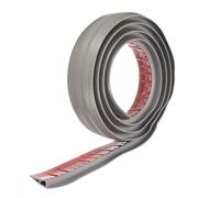 sourcing map Floor Transition Strip 2.8" 10ft Self Adhesive PVC Carpet to Tile Transition Edging Trim Peel and Stick Cover Strip for Uneven Floors Height 15mm, Grey Wood Grain