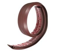 sourcing map Floor Transition Strip 2.8" 3.33ft Self Adhesive PVC Carpet to Tile Transition Edging Trim Peel and Stick Cover Strip for Uneven Floors Height 15mm, Coffee Color