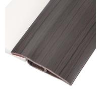 sourcing map Floor Transition Strip 3.3ft Self-Adhesive Flooring Edge Trim Strip for Uneven Floors Gaps from 1/2" to 9/16", Black Brown