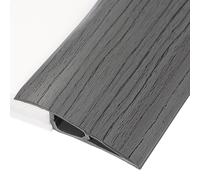 sourcing map Floor Transition Strip 3.3ft Self-Adhesive Flooring Edge Trim Strip for Uneven Floors Gaps from 11/16" to 13/16", Dark Gray