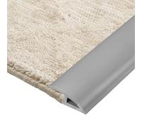 sourcing map Floor Transition Strip, 6.4FT x 1.3" x 0.47" PVC Self-Adhesive Carpet to Tile Transition Strip Carpet Edge Strips Laminate Edge Trim for 7-10mm Thickness Uneven Surfaces, Gray